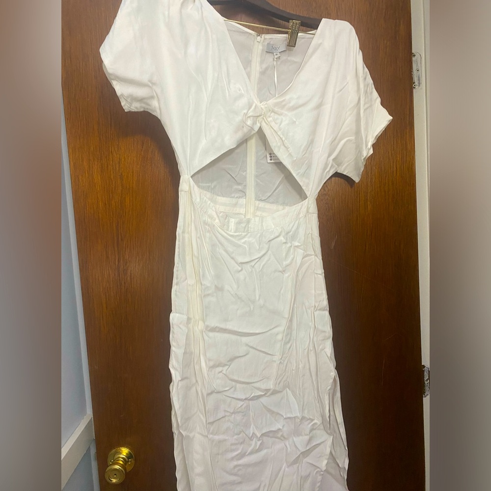 White cut out dress
